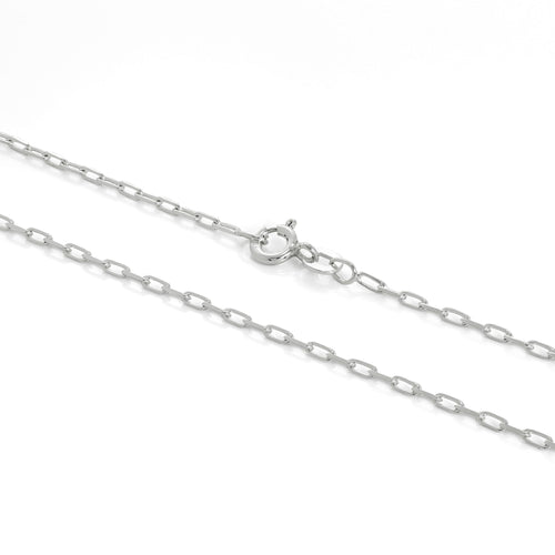 Chaîne à maillons longs en argent sterling de 2 mm, 40 à 60 cm