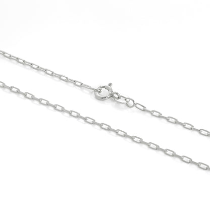 Chaîne à maillons longs en argent sterling de 2 mm, 40 à 60 cm