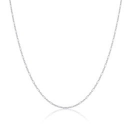 Chaîne Figaro arrondie en argent sterling de 2 mm, 40 à 61 cm