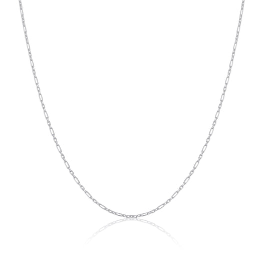 Chaîne Figaro arrondie en argent sterling de 2 mm, 40 à 61 cm