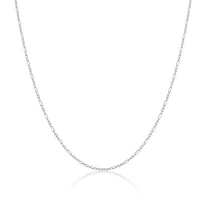 Chaîne Figaro arrondie en argent sterling de 2 mm, 40 à 61 cm