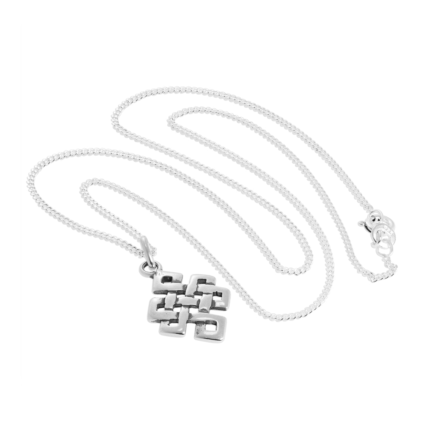 Collier pendentif nœud celtique en argent sterling de 40 à 61 cm