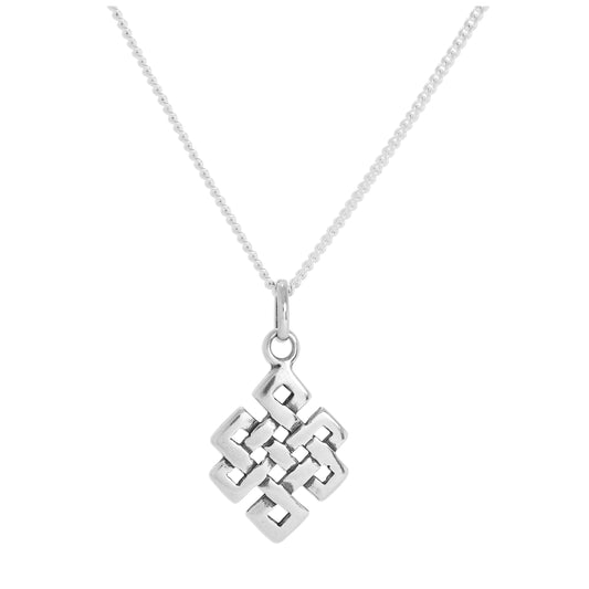 Collier pendentif nœud celtique en argent sterling de 40 à 61 cm