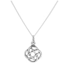 Collier pendentif rond en argent sterling avec nœud celtique de 40 à 61 cm