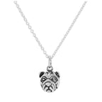 Collier avec pendentif tête de bouledogue 3D en argent sterling, 40 à 61 cm