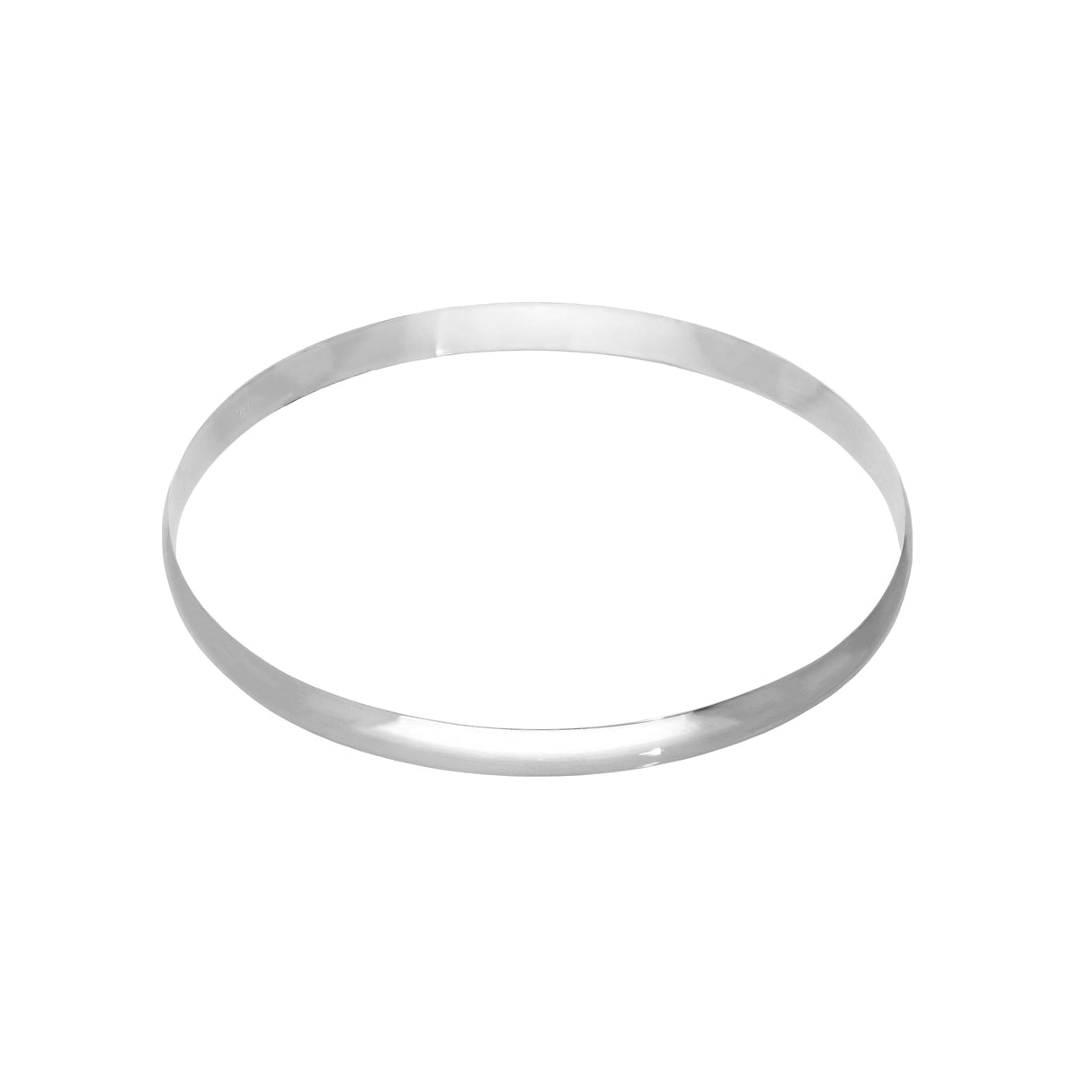 Bracelet jonc rond uni en argent sterling de 65 mm
