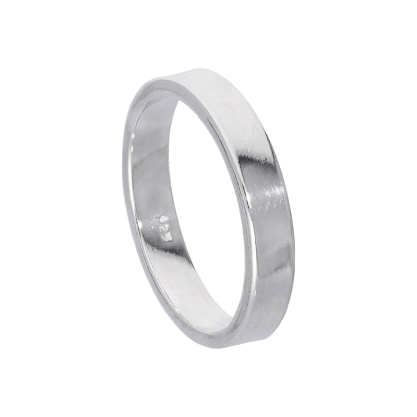 Alliance plate en argent sterling de 4 mm, coupe confortable, tailles I à Z