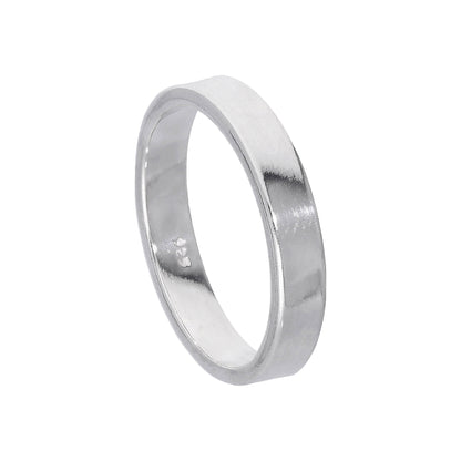 Alliance plate en argent sterling de 4 mm, coupe confortable, tailles I à Z