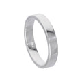 Alliance plate en argent sterling de 4 mm, coupe confortable, tailles 48 à 69