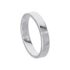 Alliance plate en argent sterling de 4 mm, coupe confortable, tailles 48 à 69