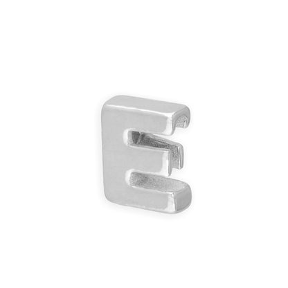 Perle enfilable en argent sterling avec lettres de l'alphabet de A à Z