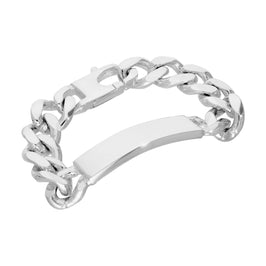 Bracelet gourmette épais en argent sterling de 15 mm pour homme, 20 cm