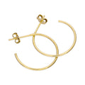 Boucles d'oreilles créoles ouvertes en argent sterling plaqué or de 20 mm