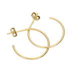 Boucles d'oreilles créoles ouvertes en argent sterling plaqué or de 20 mm