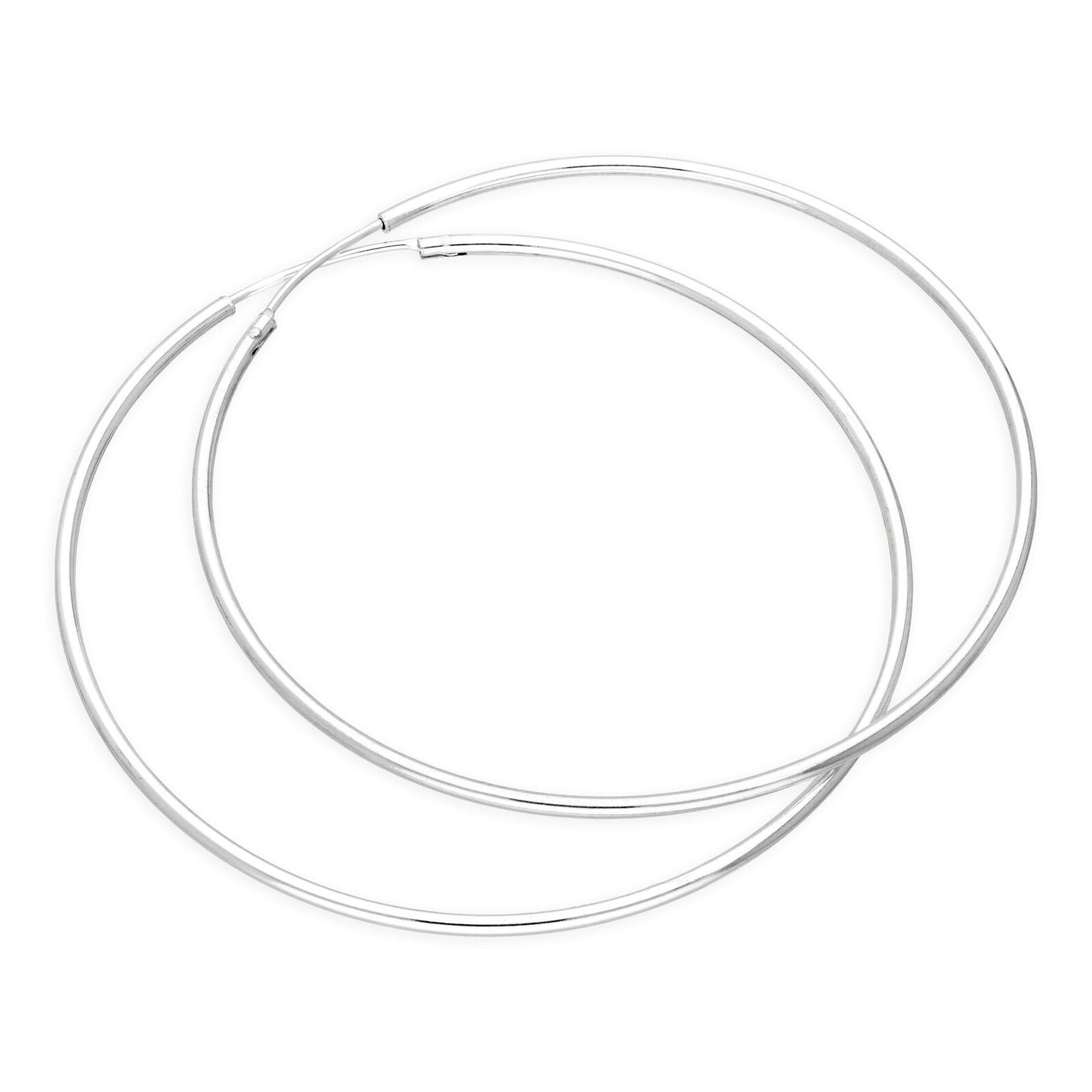 Boucles d'oreilles créoles en argent sterling
