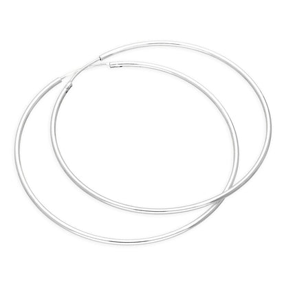 Boucles d'oreilles créoles en argent sterling