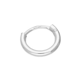 Boucle d'oreille créole à charnière en argent sterling de 8 mm