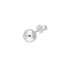 Boucle d'oreille à tige unique en argent sterling avec boule de 6 mm