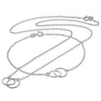Ensemble collier et bracelet Infinity Karma Circle en argent sterling