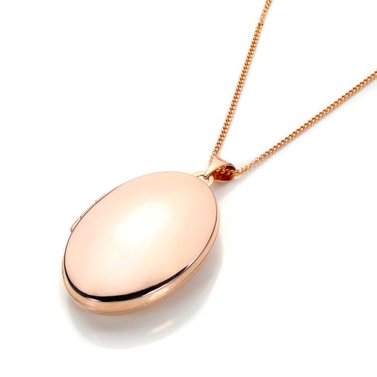 Médaillon ovale en or rose 9 carats