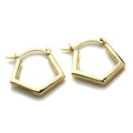 Boucles d'oreilles créoles fantaisie en or jaune 9 carats