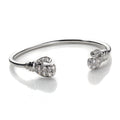 Bracelet jonc en argent sterling avec zircone cubique transparent pour bébé, gant de boxe