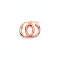 Boucles d'oreilles créoles torsadées en or rose 9 carats - 10 mm, 15 mm, 20 mm