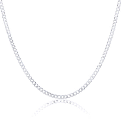 Bracelet ou collier à chaîne gourmette épaisse en argent sterling de 7 à 28 pouces