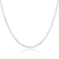 Bracelet ou collier à chaîne gourmette épaisse en argent sterling de 18 à 70 cm