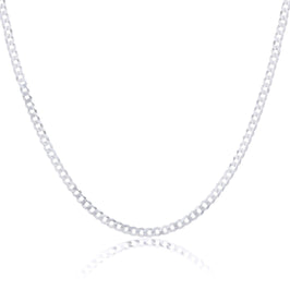 Bracelet ou collier à chaîne gourmette épaisse en argent sterling de 18 à 70 cm