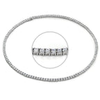 Collier Tennis Collette en argent sterling et cristal CZ de 43 cm