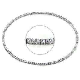 Collier Tennis Collette en argent sterling et cristal CZ de 43 cm