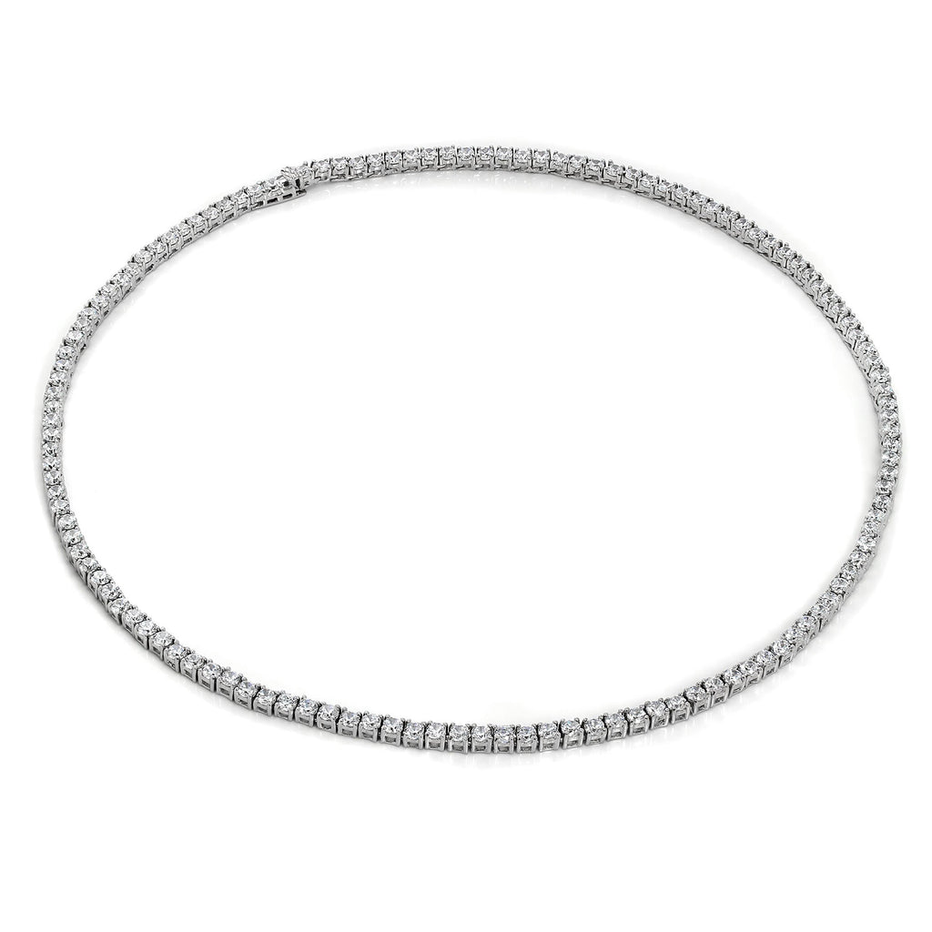 Collier Tennis Collette en argent sterling et cristal CZ de 43 cm