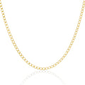 Bracelets et colliers en or 9 carats avec chaîne gourmette de 3 mm - 15 à 75 cm