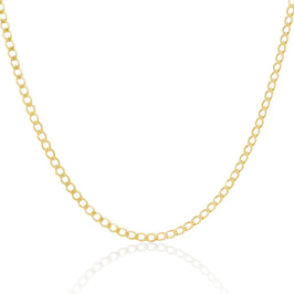 Bracelets et colliers en or 9 carats avec chaîne gourmette de 3 mm - 15 à 75 cm