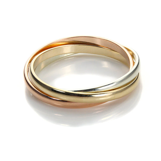 Alliance russe en or mixte 9 carats de 2 mm