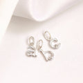 Collier initial en argent sterling avec diamants