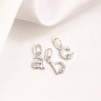 Collier initial en argent sterling avec diamants