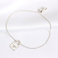 Bracelet cadenas personnalisé en argent sterling avec initiales
