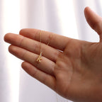 Collier initial en or 9 carats avec diamants