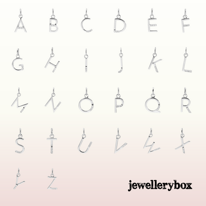 Collier initial triple diamant en argent sterling
