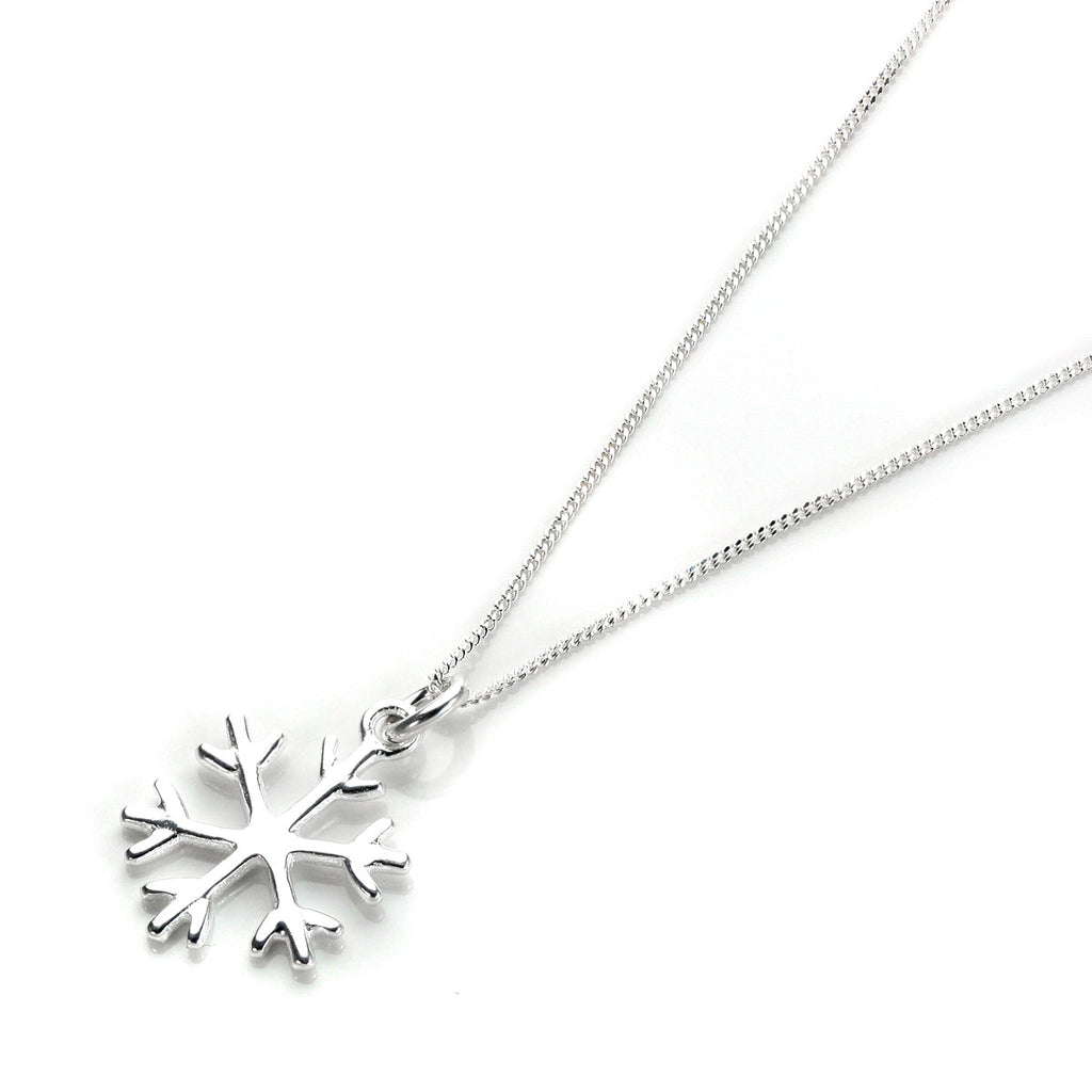 Collier flocon de neige d'hiver en argent sterling