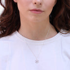 Collier flocon de neige d'hiver en argent sterling