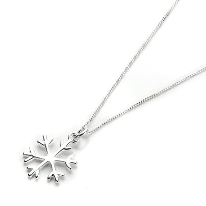 Collier flocon de neige d'hiver en argent sterling