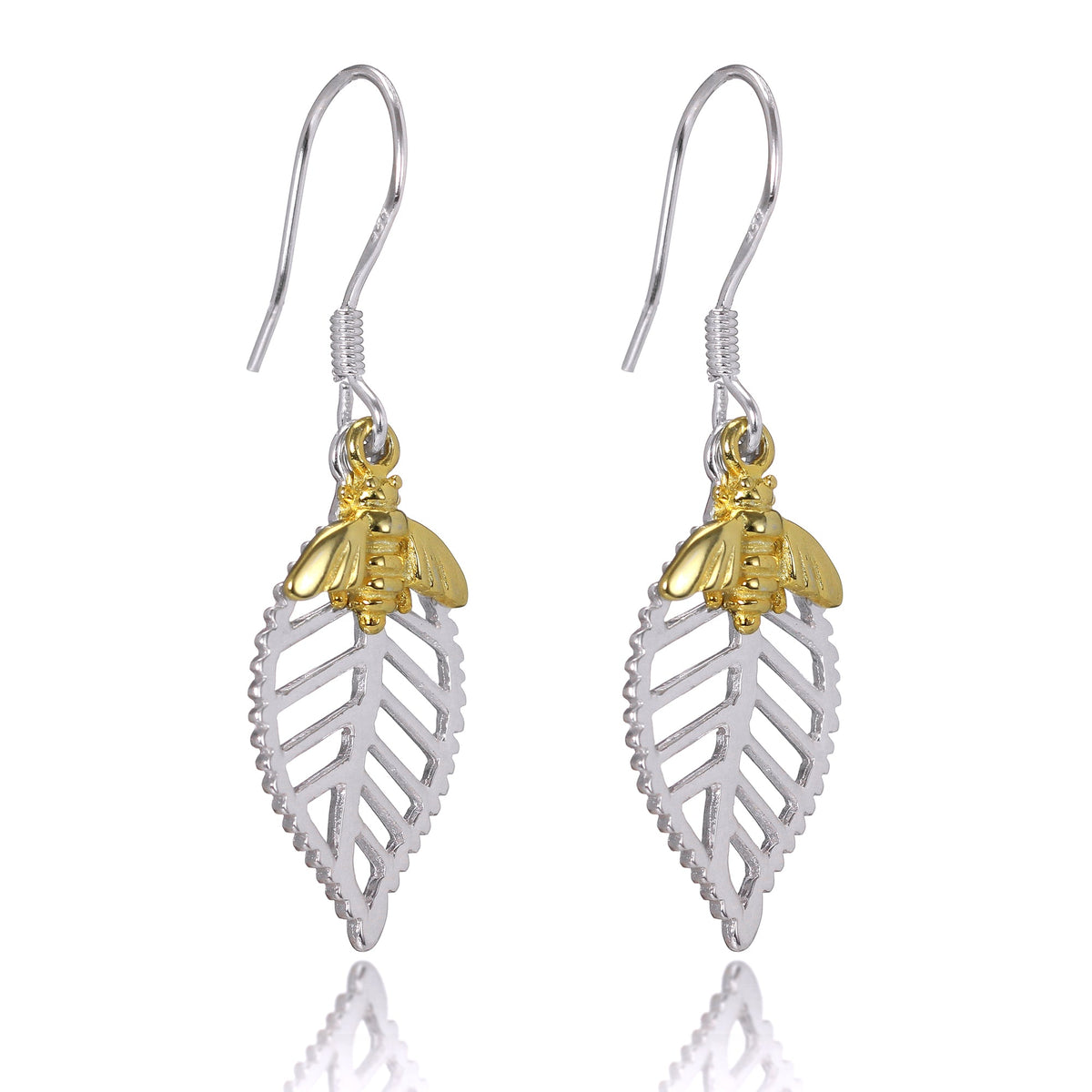 Boucles d'oreilles Abella Bee en argent sterling et plaqué or