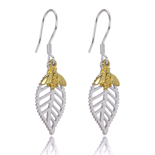 Boucles d'oreilles Abella Bee en argent sterling et plaqué or