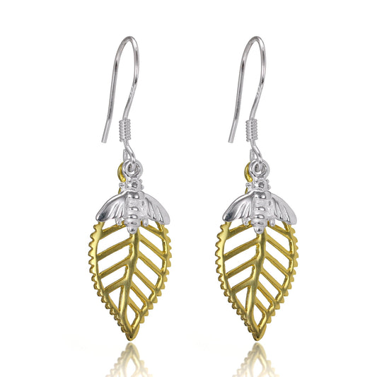 Boucles d'oreilles Abella Bee en argent sterling et plaqué or