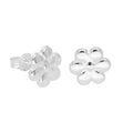 Boucles d'oreilles à tige en argent sterling avec fleurs