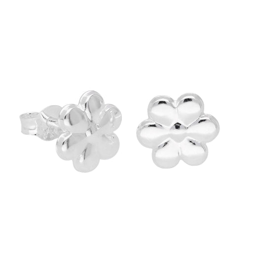 Boucles d'oreilles à tige en argent sterling avec fleurs