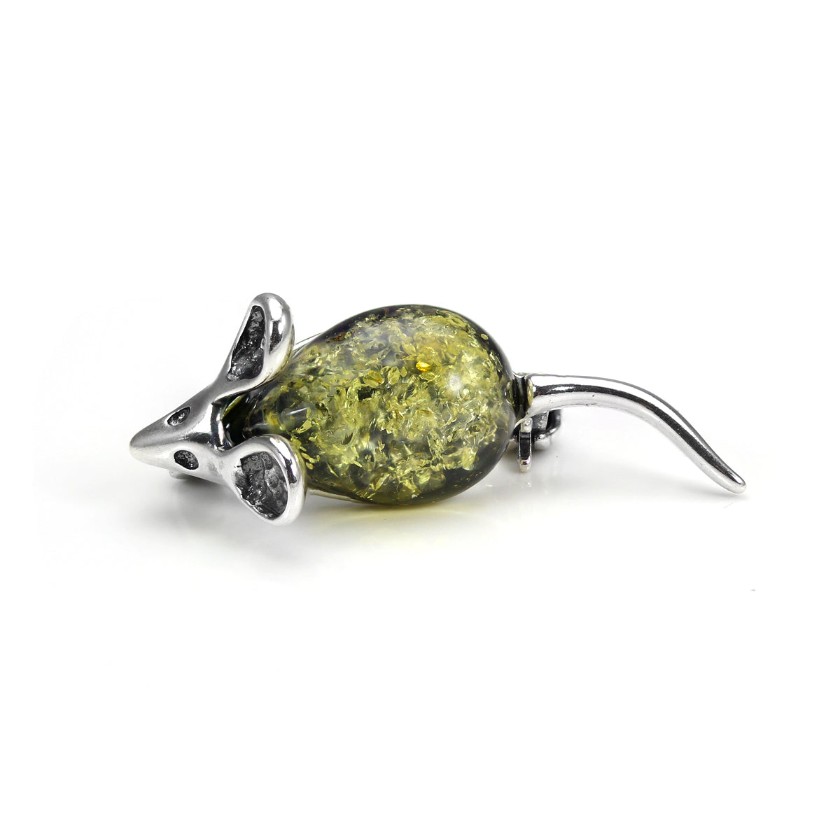 Broches souris en argent sterling et ambre de la Baltique - 3 couleurs